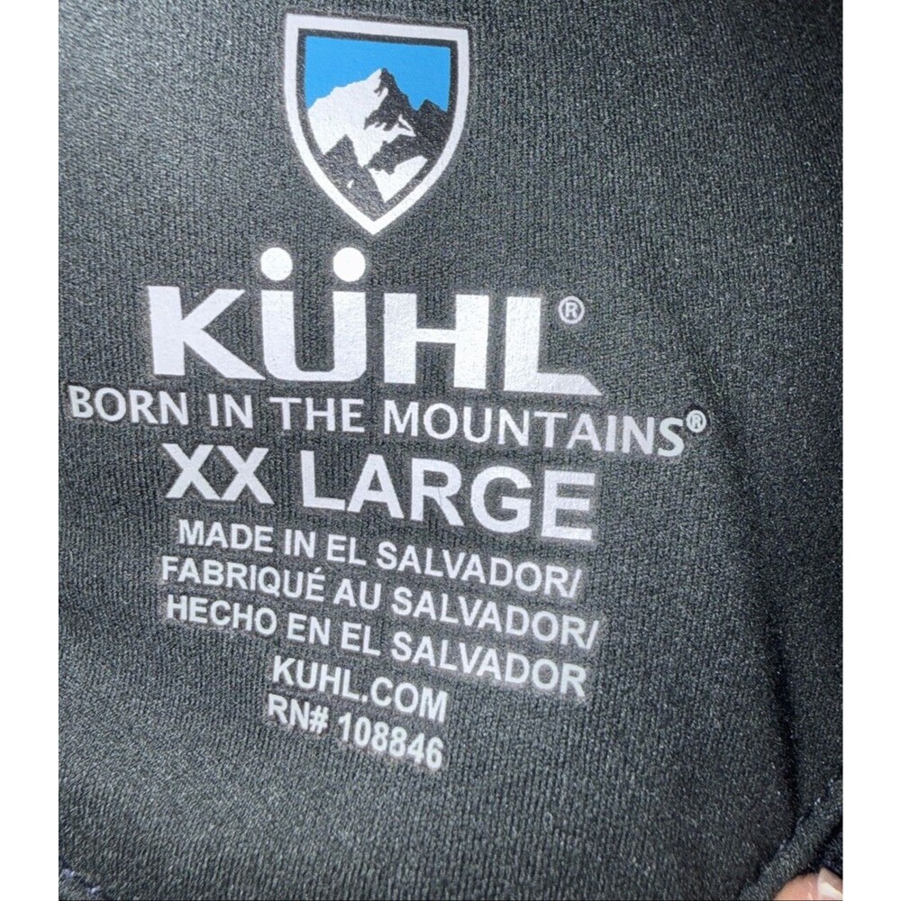 Kuhl Fleece Pullover Mens 2XL Navy Quarter Zip Interceptr Hiking Outdoor